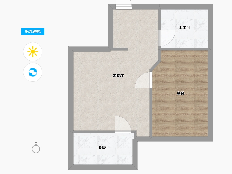 浙江省-宁波市-绿城·百合公寓-45.00-户型库-采光通风