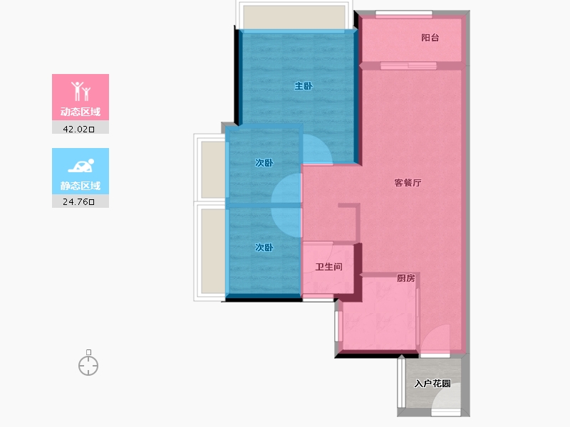 广东省-广州市-五矿招商江天际-62.40-户型库-动静分区