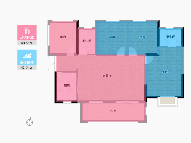 贵州省-贵阳市-宝能国际会展城-99.20-户型库-动静分区