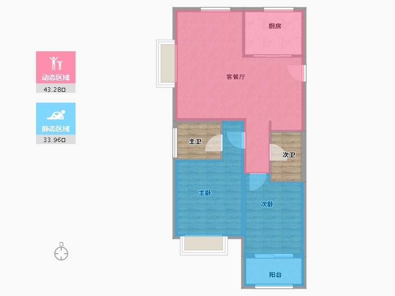 上海-上海市-上海蟠龙天地-78.40-户型库-动静分区