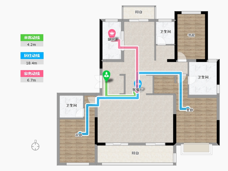 江苏省-常州市-花语江南-140.00-户型库-动静线