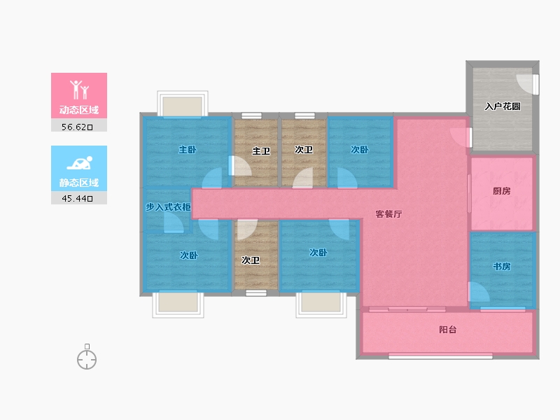 广东省-广州市-品实云湖花城-113.44-户型库-动静分区