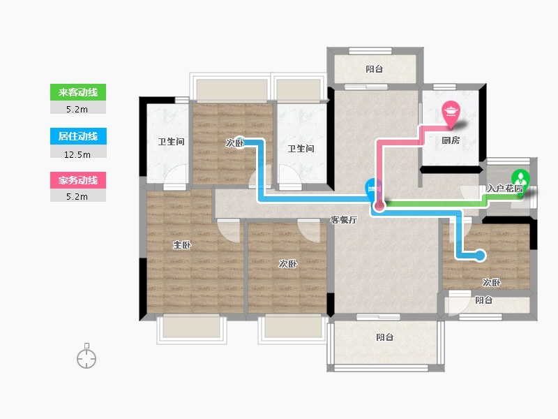 广东省-广州市-华润置地路劲金茂桐悦-102.40-户型库-动静线