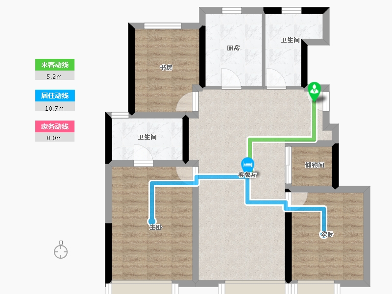 辽宁省-大连市-富力东堤湾畔-80.80-户型库-动静线