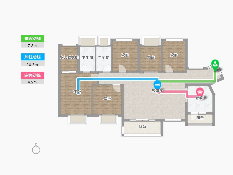 广东省-广州市-珠江花城-112.00-户型库-动静线