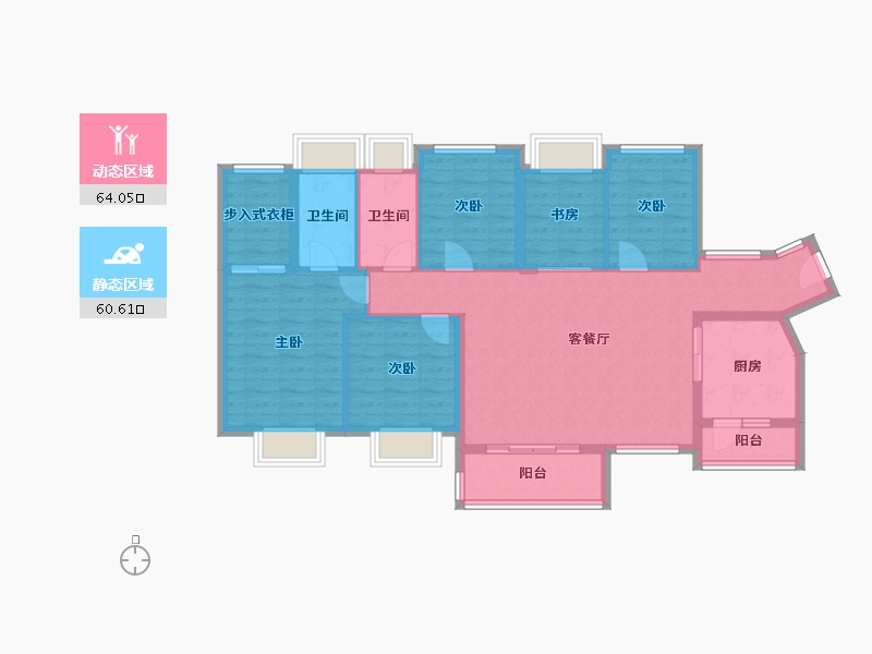 广东省-广州市-珠江花城-112.00-户型库-动静分区