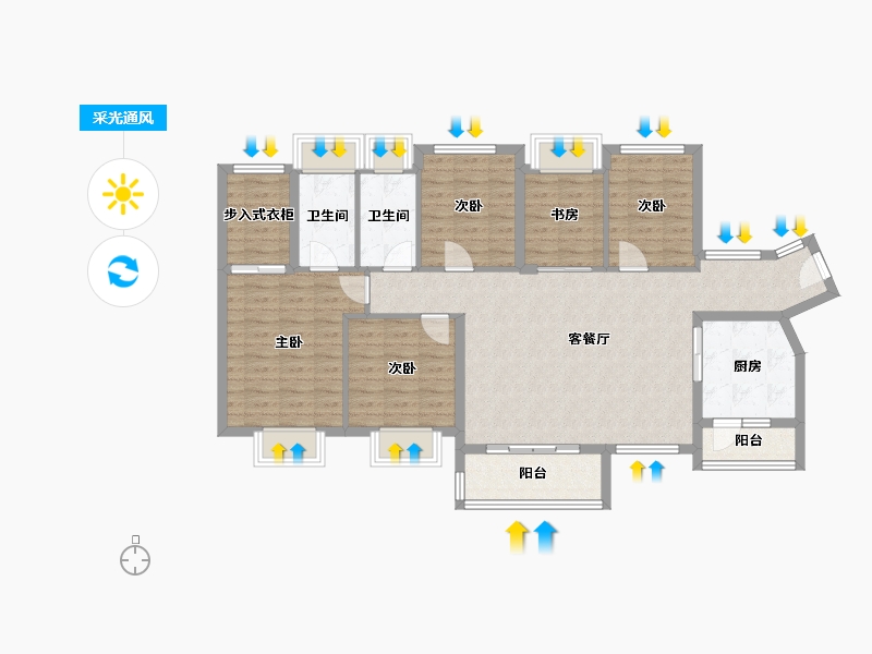 广东省-广州市-珠江花城-112.00-户型库-采光通风