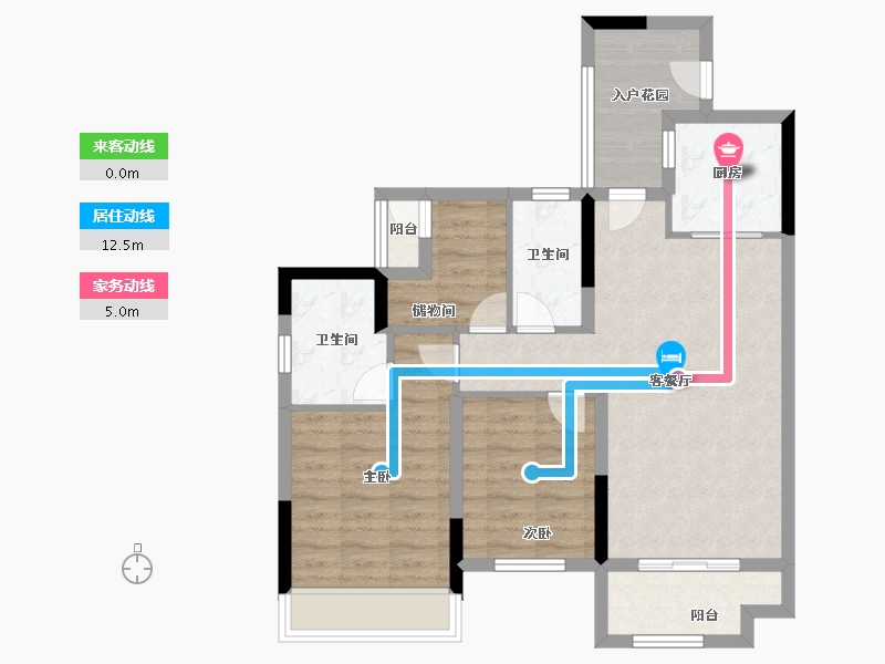 广东省-广州市-华润置地路劲金茂桐悦-78.40-户型库-动静线