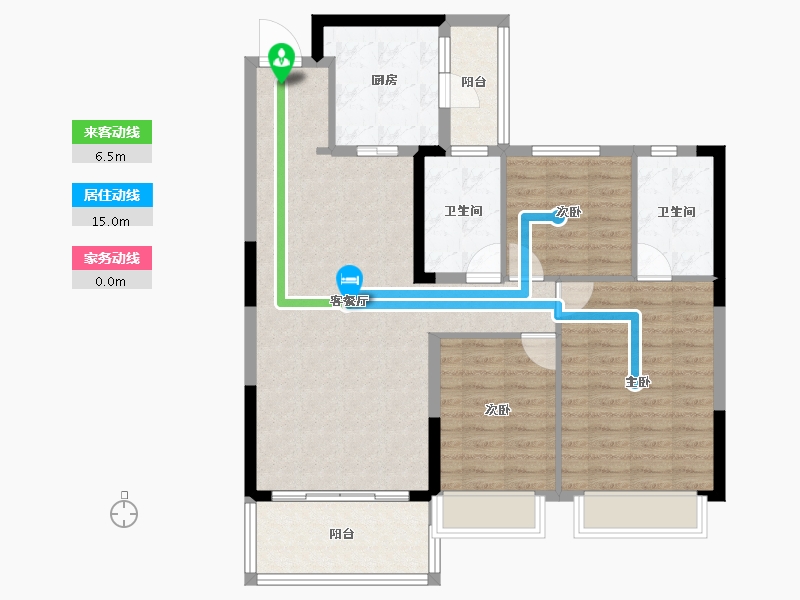 湖南省-长沙市-长沙恒大文化旅游城-97.00-户型库-动静线