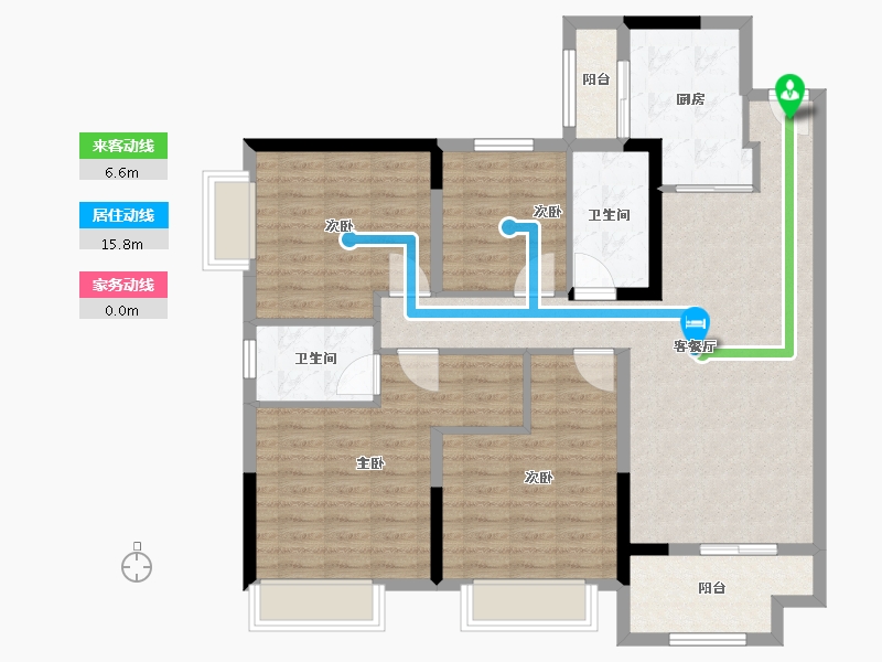 广东省-广州市-华润置地路劲金茂桐悦-108.80-户型库-动静线