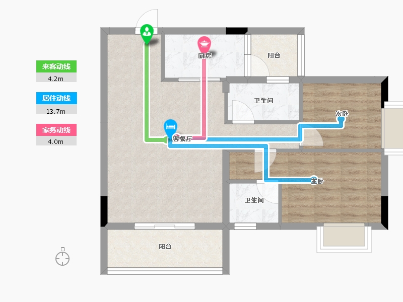 广东省-广州市-卓粤卓雅名苑-67.19-户型库-动静线