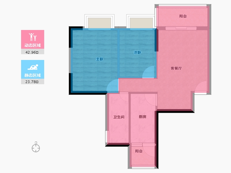 广东省-广州市-顺景花园星悦轩-59.60-户型库-动静分区