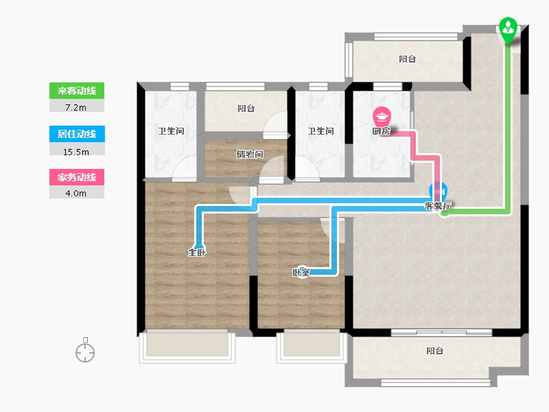 湖南省-长沙市-澳海文澜府-98.50-户型库-动静线