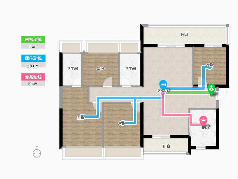 广东省-广州市-广州融创文旅城-104.00-户型库-动静线