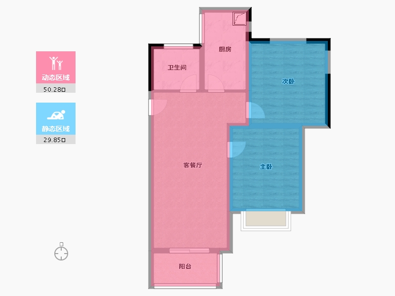 上海-上海市-东外滩·爱国里-71.34-户型库-动静分区