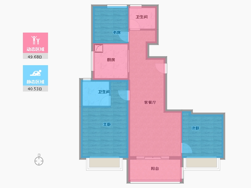 上海-上海市-保利·天汇-80.35-户型库-动静分区