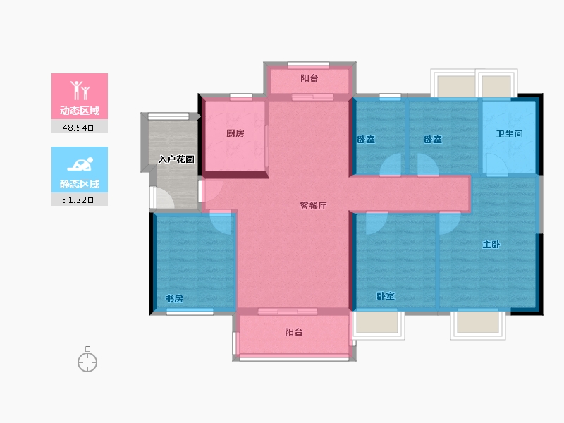 广东省-广州市-广州融创文旅城-94.40-户型库-动静分区