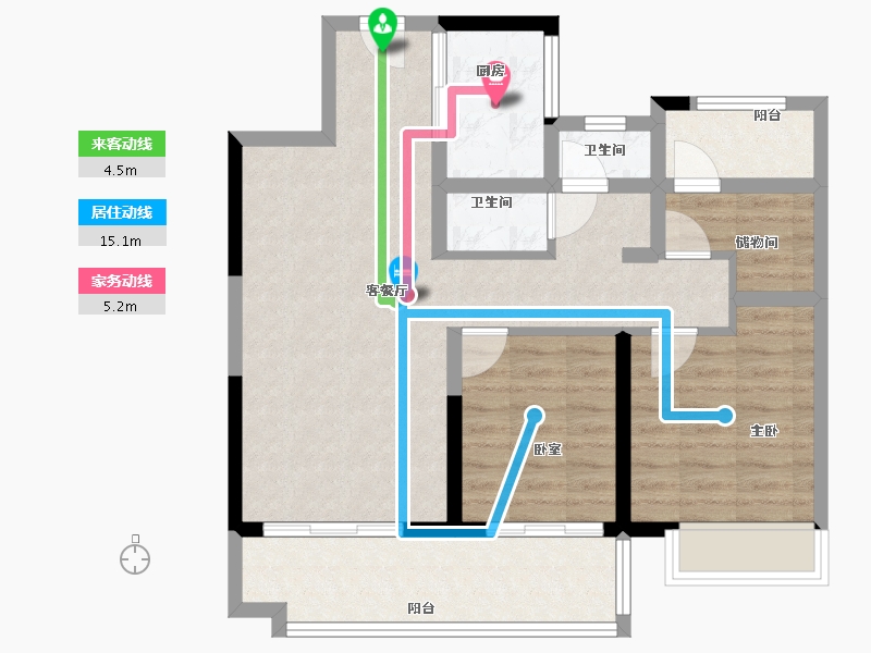 湖南省-长沙市-澳海文澜府-77.45-户型库-动静线