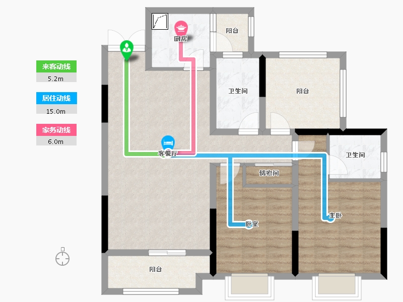 贵州省-贵阳市-宝能国际会展城-91.54-户型库-动静线