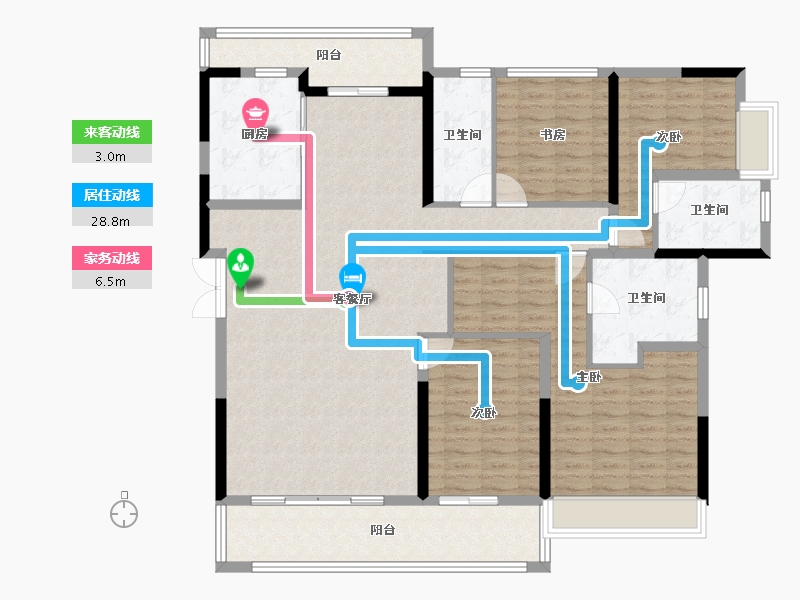 广东省-广州市-广州融创文旅城-148.80-户型库-动静线