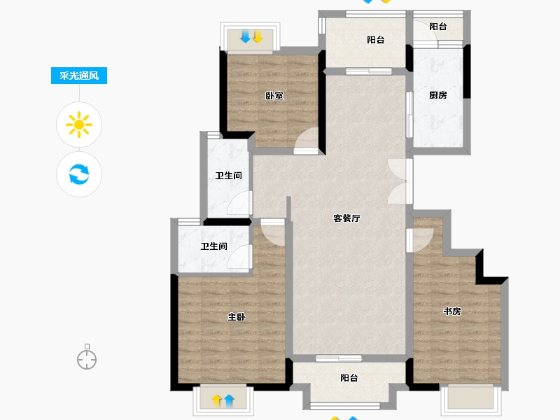 广东省-广州市-广州融创文旅城-100.00-户型库-采光通风