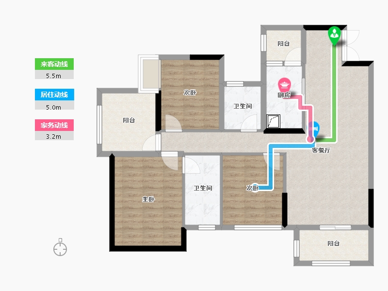 贵州省-贵阳市-宝能国际会展城-97.55-户型库-动静线