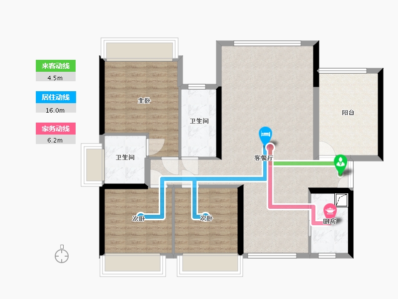 湖南省-常德市-朝阳公馆-129.00-户型库-动静线