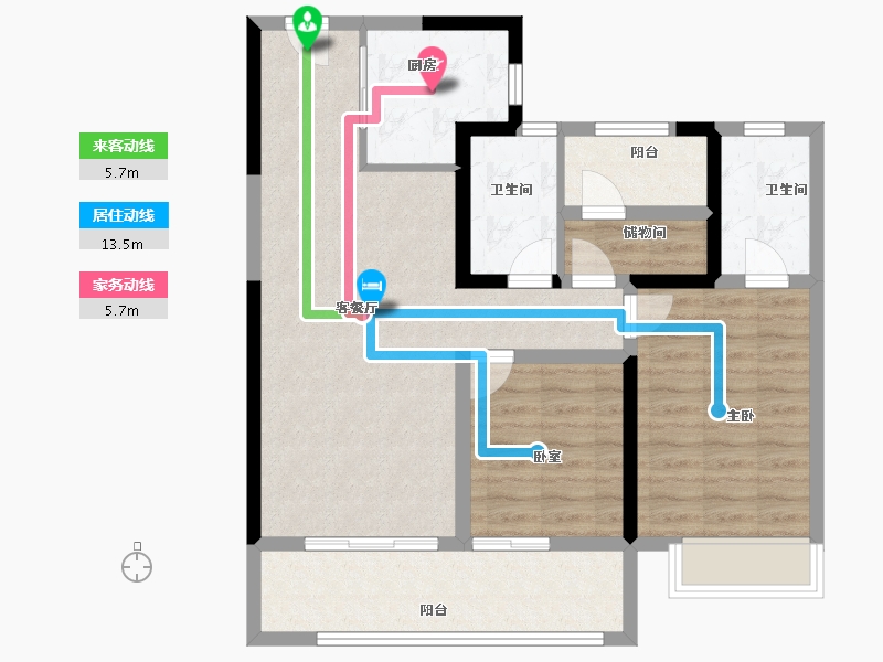 湖南省-长沙市-澳海文澜府-85.02-户型库-动静线