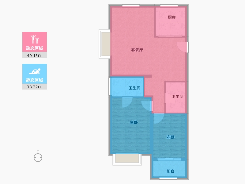 上海-上海市-上海蟠龙天地-79.14-户型库-动静分区