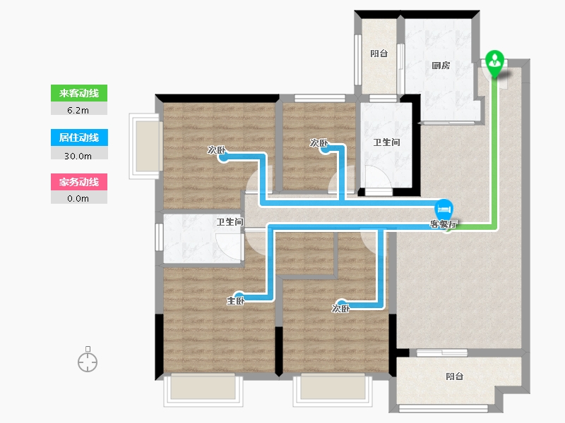 广东省-广州市-华润置地路劲金茂桐悦-106.40-户型库-动静线