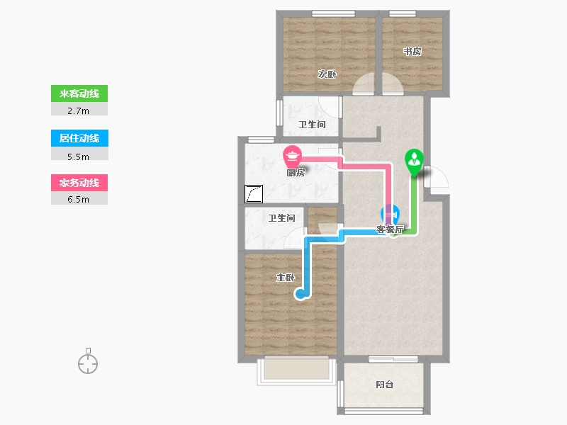 上海-上海市-保利·天汇-80.45-户型库-动静线