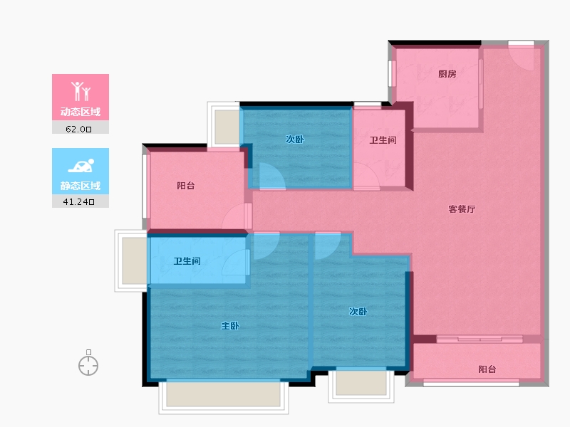 广东省-广州市-保利上宸-92.86-户型库-动静分区