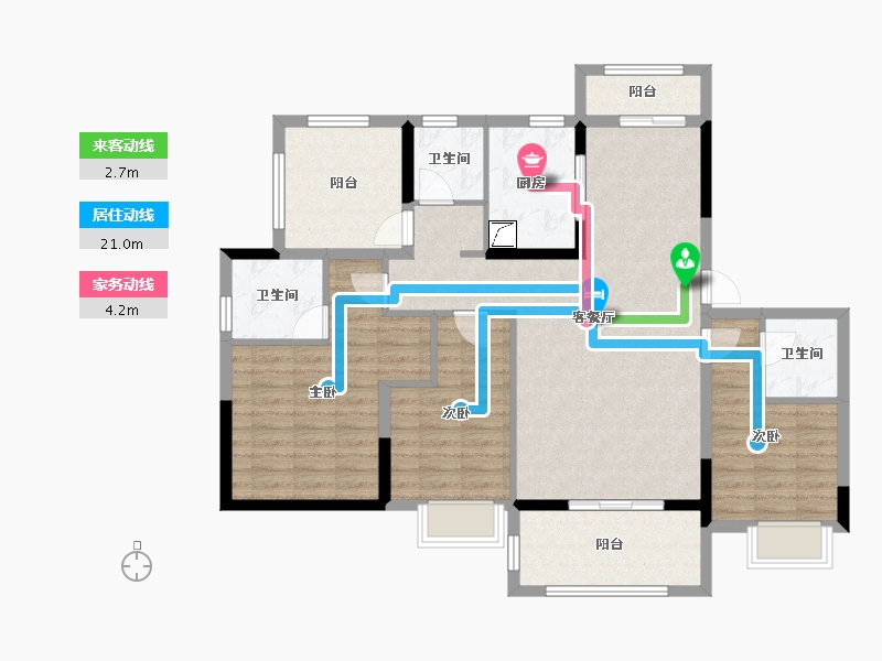 贵州省-贵阳市-宝能国际会展城-105.50-户型库-动静线