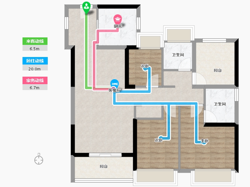 广东省-广州市-保利西悦湾-88.79-户型库-动静线