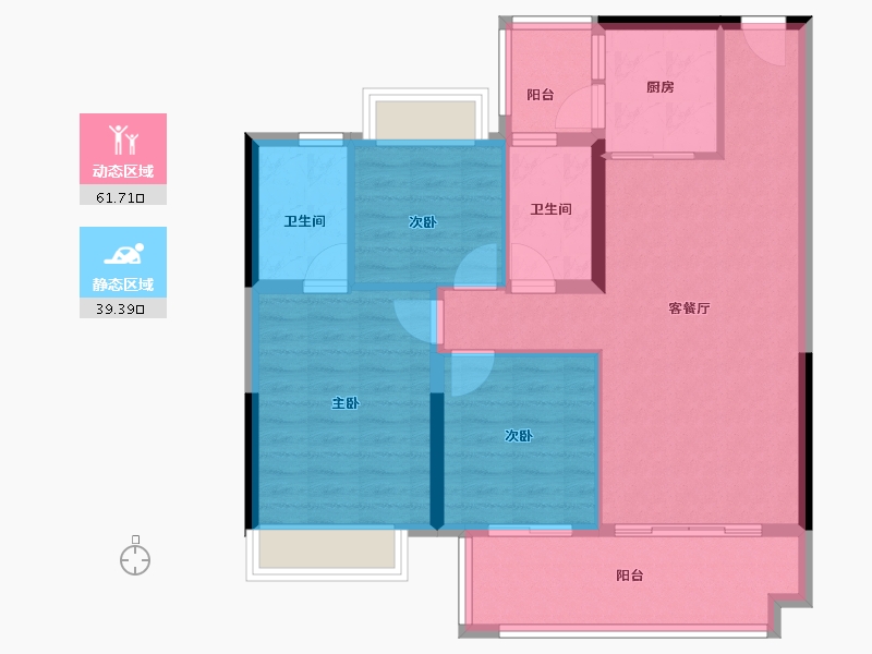 贵州省-贵阳市-中海映山湖-91.20-户型库-动静分区