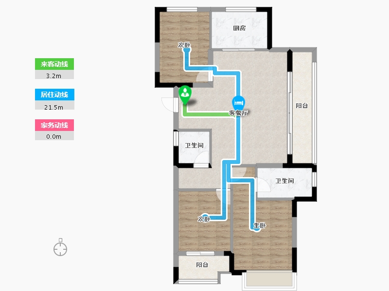 贵州省-安顺市-中交绿城桃源小镇-90.16-户型库-动静线