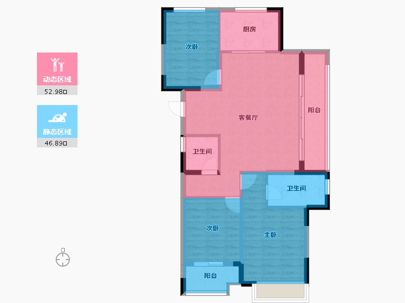 贵州省-安顺市-中交绿城桃源小镇-90.16-户型库-动静分区