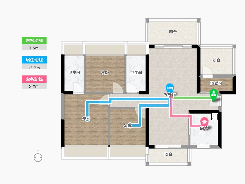 广东省-惠州市-碧桂园滨江府-98.00-户型库-动静线