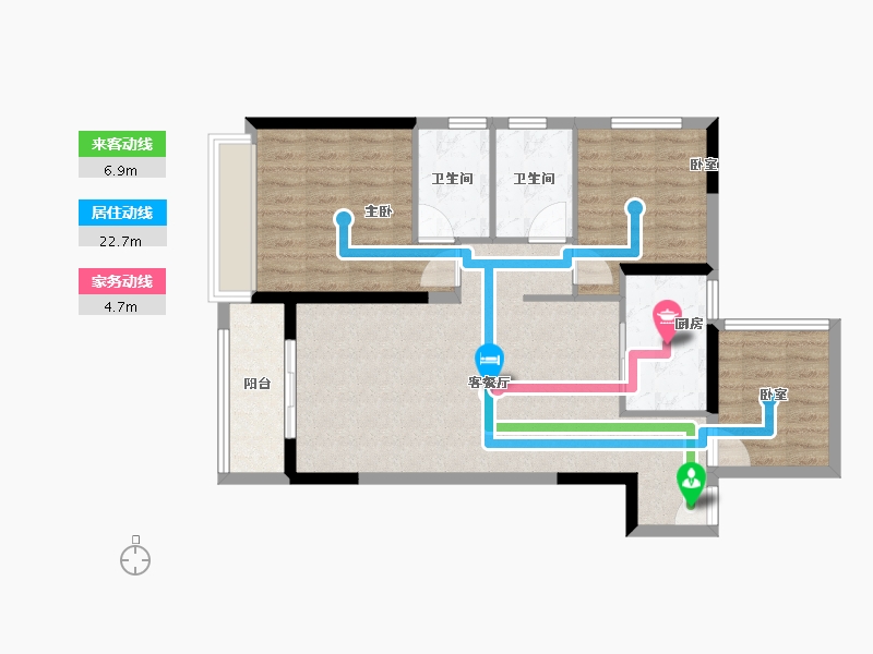 广东省-广州市-力迅·西关雅筑-85.60-户型库-动静线