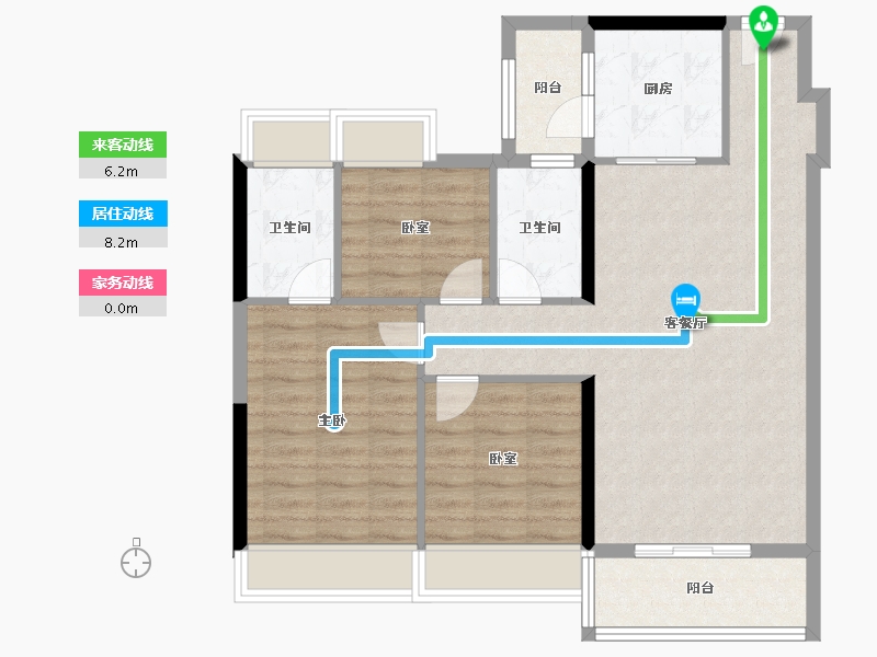 广东省-广州市-中鼎君和名城·君合府-88.00-户型库-动静线