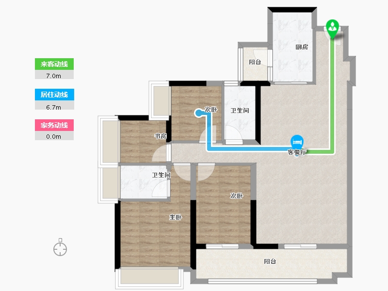 广东省-广州市-中鼎君和名城·君合府-104.00-户型库-动静线