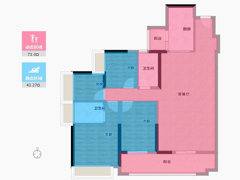 广东省-广州市-中鼎君和名城·君合府-104.00-户型库-动静分区