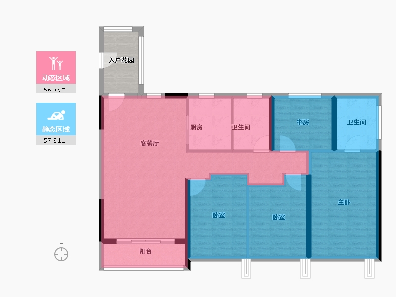 广东省-广州市-力迅·西关雅筑-108.01-户型库-动静分区