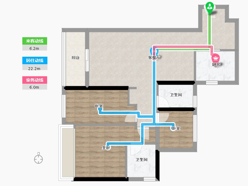 广东省-广州市-力迅·西关雅筑-78.40-户型库-动静线