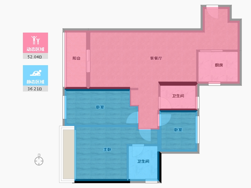 广东省-广州市-力迅·西关雅筑-78.40-户型库-动静分区