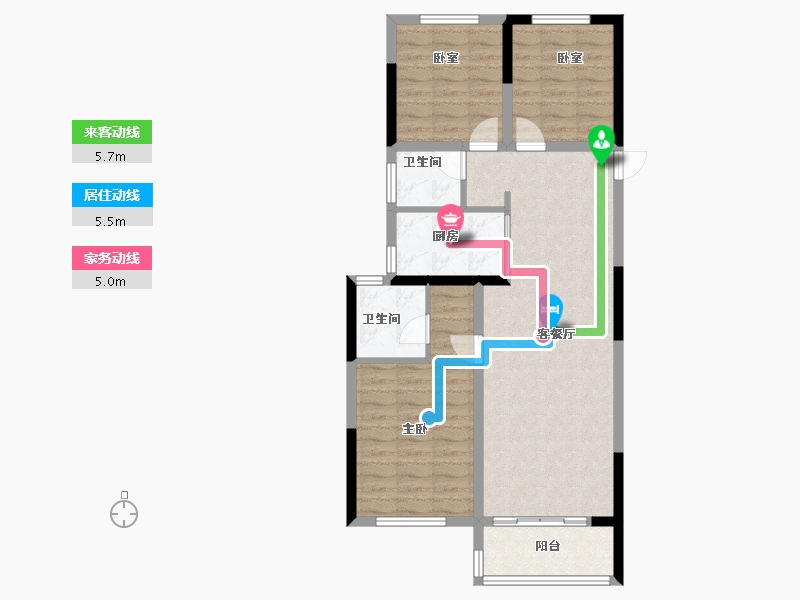 湖南省-长沙市-澳海望洲府-86.53-户型库-动静线