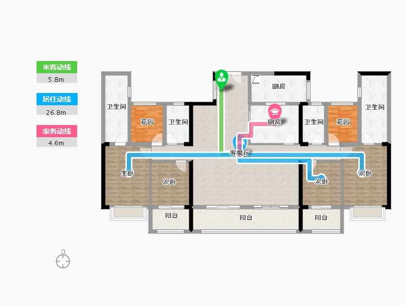 湖南省-长沙市-建工·象山国际-180.80-户型库-动静线