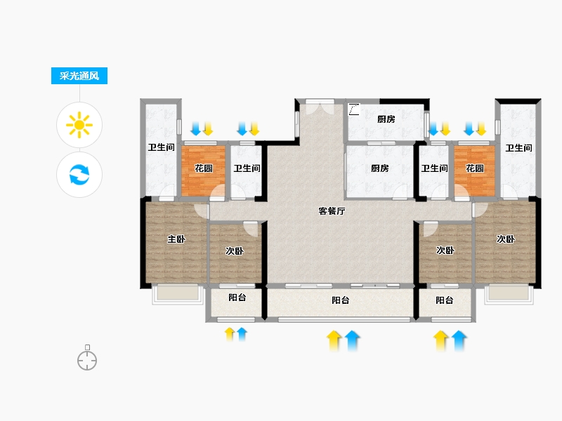 湖南省-长沙市-建工·象山国际-180.80-户型库-采光通风