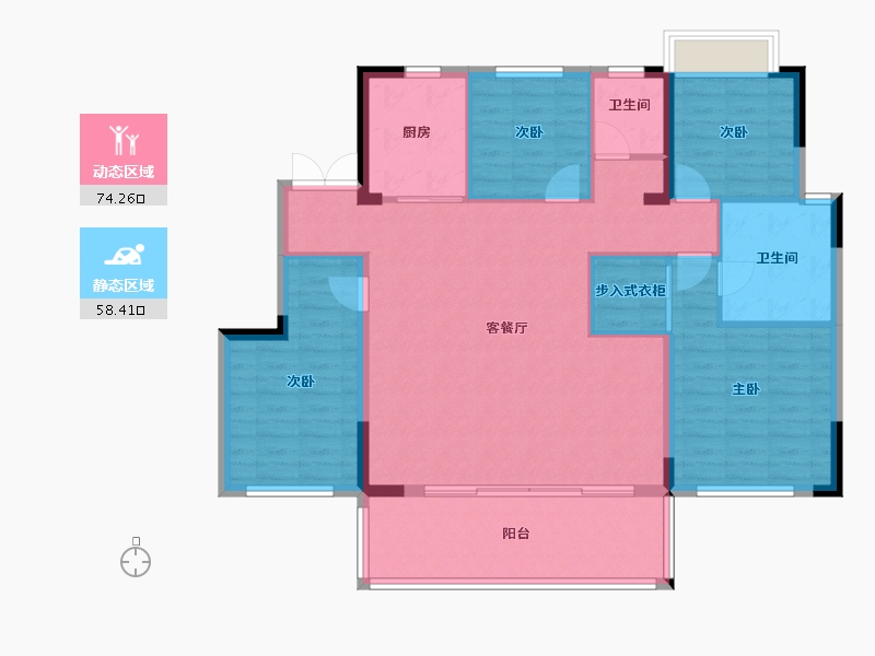 湖南省-长沙市-绿地麓湖郡-120.93-户型库-动静分区