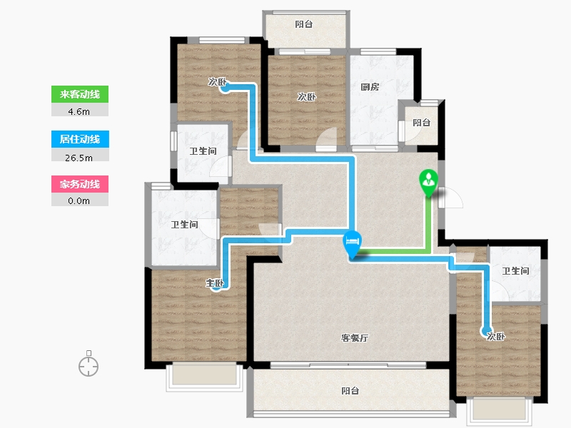 浙江省-宁波市-江上印-145.25-户型库-动静线